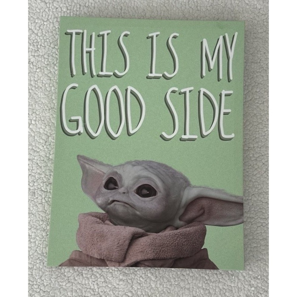 Baby Yoda Picture This Is My Good Side Grogu Mandalorian Star Wars Wall Decor